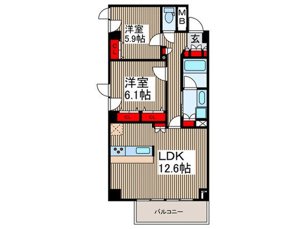 レジデンス浦和前地の物件間取画像